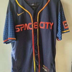 Nike Authentic Houston Astros Justin Tucker Space City Jersey – Size 44 M